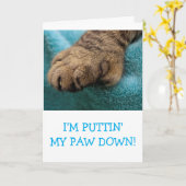 Kute "from the Cat" Aangepaste verjaardag Kaart (Gele Bloem)