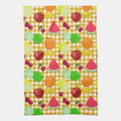 Kute-fruit- en goudmakreelcontroles theedoek (Verticaal)