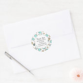 Kute Fruit Pattern Summery Line Drawing Birthday Ronde Sticker (Envelop)