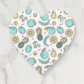 Kute Fruit Pattern Summery Line Tekening Hartelijk Bedankjes Labels (Achterkant)