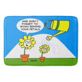 Kute Funny Flower & Sprinking Can Cartoon Kinder Badmat