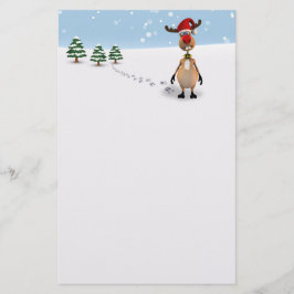 Kute Funny Reindeer Kerstboom - Stationery Briefpapier