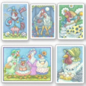 KUTE FUNNY ROOSTERS, CHICKENS EN HENS STICKER (Voorkant)