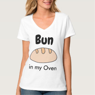Kute & Funny Zwangerschap Bun in My Oven T-shirt