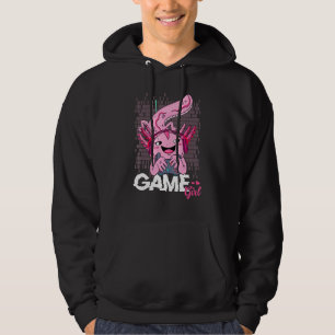 Kute gamer Girl-gamer Axolotl Salamander met Con Hoodie