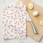 Kute garnaal aanpasbaar, incl. achtergrondkleur theedoek (Quarter Fold)