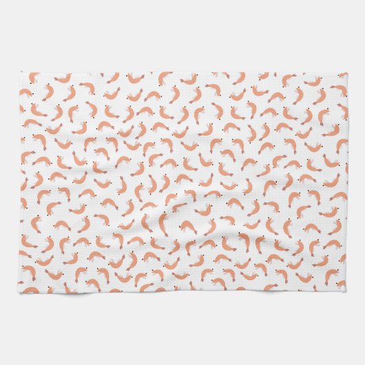 Kute garnaal aanpasbaar, incl. achtergrondkleur theedoek (Horizontaal)