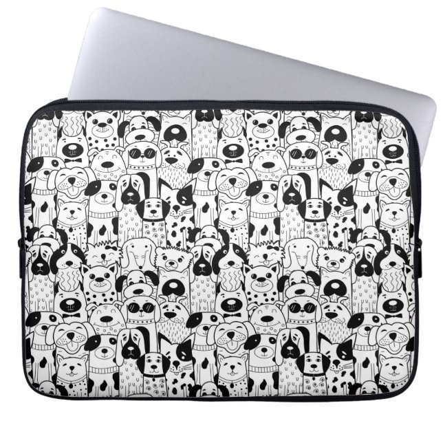 Kute geanimeerde laptophoes laptop sleeve (Voorkant)