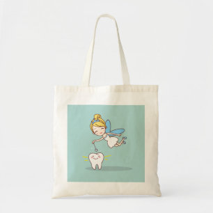 Kute geanimeerde tandenfee tote bag