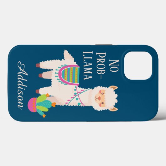 Kute geen ProbLlama-aangepaste naam Case-Mate iPhone Case (Achterkant (horizontaal))