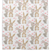 Kute geënamored Bunnies Douchegordijn (Voorkant)