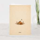 Kute Geest Pompoenveld Kunstprint Kaart (Achterkant)
