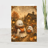 Kute Geest Pompoenveld Kunstprint Kaart (Voorkant)