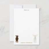 Kute geiten bedankkaart (Voorkant)