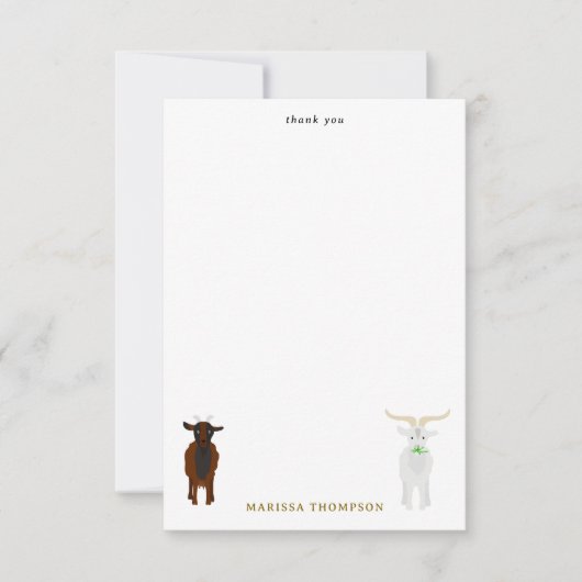 Kute geiten bedankkaart (Voorkant)