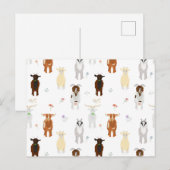 Kute geiten feestdagenkaart (Voorkant / Achterkant)