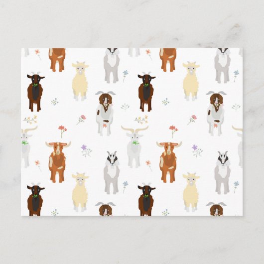 Kute geiten feestdagenkaart (Voorkant)