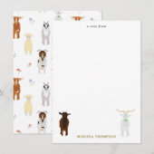 Kute geiten notitiekaartje (Voorkant / Achterkant)