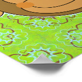 Kute Gekke aap Face Poster (Hoek)