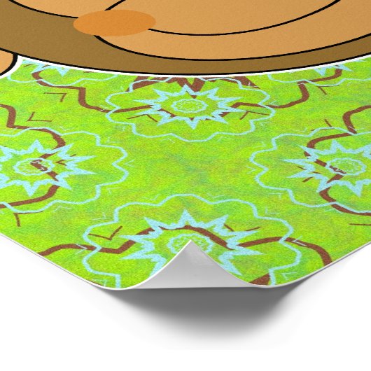 Kute Gekke aap Face Poster (Hoek)