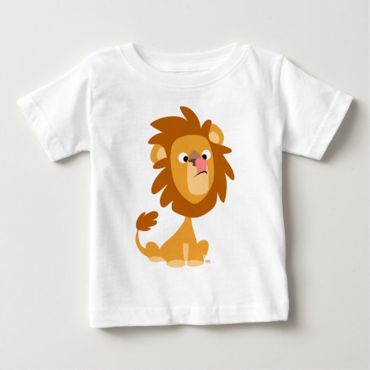 Kute Gekke Cartoon Lion! Baby T-Shirt (Voorkant)