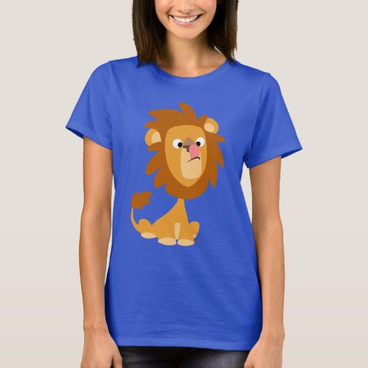 Kute Gekke Cartoon Lion! T-shirt voor dames (Voorkant)
