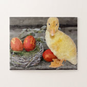 Kute gele paasnestWaterverf Legpuzzel (Horizontaal)