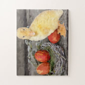 Kute gele paasnestWaterverf Legpuzzel (Verticaal)