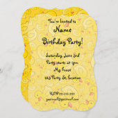 Kute gele rubbereenden kaart (Voorkant / Achterkant)