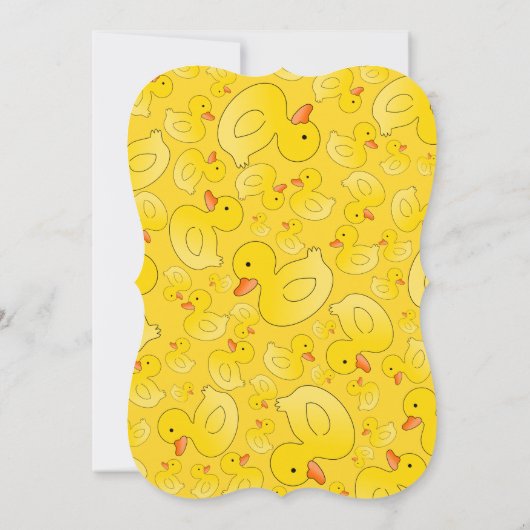 Kute gele rubbereenden kaart (Achterkant)