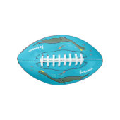 Kute, gelukkig zee monsterplesiosaur cartoon american football (Voorkant)