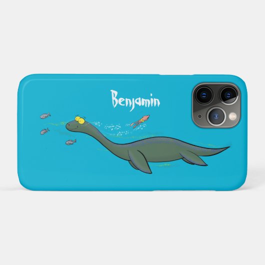 Kute, gelukkig zee monsterplesiosaur cartoon Case-Mate iPhone case (Achterkant (horizontaal))