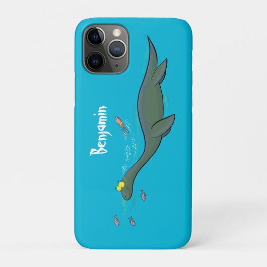 Kute, gelukkig zee monsterplesiosaur cartoon Case-Mate iPhone case (Achterkant)