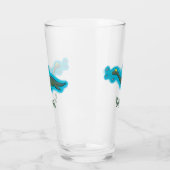 Kute, gelukkig zee monsterplesiosaur cartoon glas (Links)