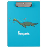 Kute, gelukkig zee monsterplesiosaur cartoon klembord (Voorkant)