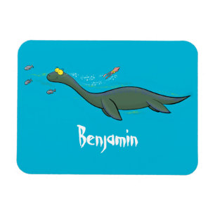 Kute, gelukkig zee monsterplesiosaur cartoon magneet