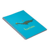 Kute, gelukkig zee monsterplesiosaur cartoon notitieboek (Rechterzijde)