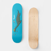 Kute, gelukkig zee monsterplesiosaur cartoon persoonlijk skateboard (Voorkant)