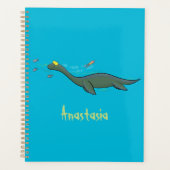 Kute, gelukkig zee monsterplesiosaur cartoon planner (Voorkant)