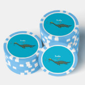 Kute, gelukkig zee monsterplesiosaur cartoon poker chips (Opstapeling)