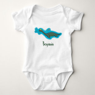 Kute, gelukkig zee monsterplesiosaur cartoon romper