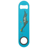 Kute, gelukkig zee monsterplesiosaur cartoon speed flessenopener (Voorkant)