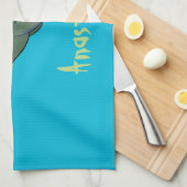 Kute, gelukkig zee monsterplesiosaur cartoon theedoek (Quarter Fold)