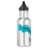 Kute, gelukkig zee monsterplesiosaur cartoon waterfles  (Links)