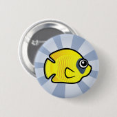 Kute gemaskerde Butterflyfish Ronde Button 5,7 Cm (Voorkant /achterkant)