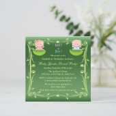 Kute Gender onthullen baby's in erwtenpeul Kaart (Staand voorkant)