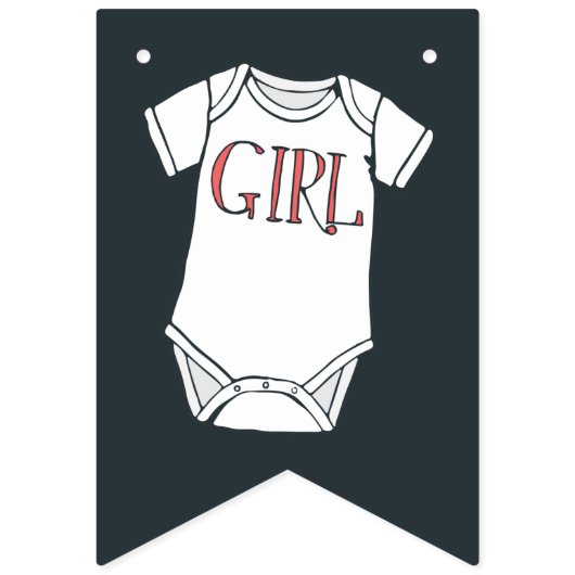 Kute Gender Reopenbaarings Party Bunting Flags Vlaggetjes (Tweede vlag)