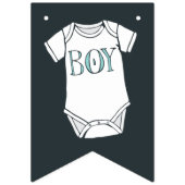 Kute Gender Reopenbaarings Party Bunting Flags Vlaggetjes (Eerste vlag)