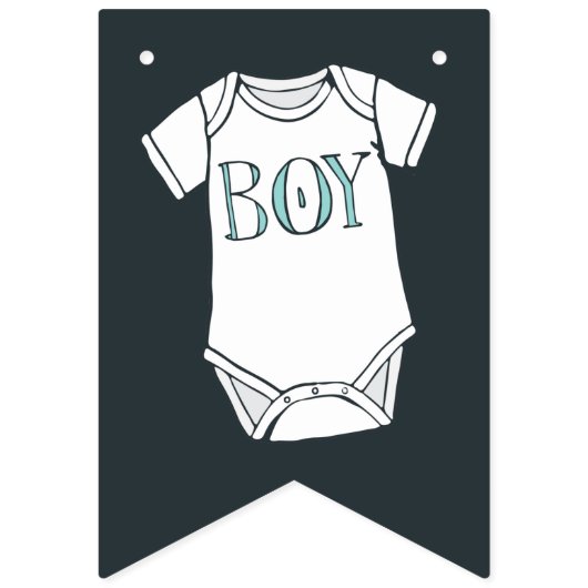 Kute Gender Reopenbaarings Party Bunting Flags Vlaggetjes (Eerste vlag)