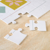 Kute geometrische vormen Kantel in parelkleuren Legpuzzel (Zijkant)